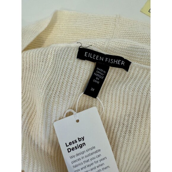Eileen Fisher Organic Cotton Linen Long Cardigan NWT - Size 3X - Picture 4 of 5